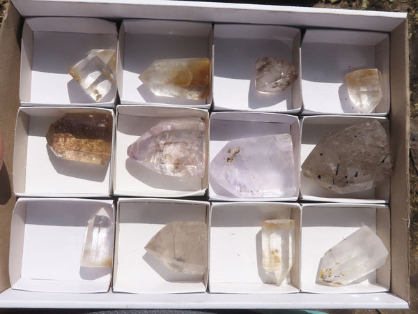 Polished Stunning Mixed Selection Of Quartz Crystals  x 12 From Madagascar