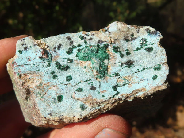 Natural Blue Chrysocolla With Malachite Dolomite Specimens x 5 from Congo - Toprock Gemstones and Minerals 