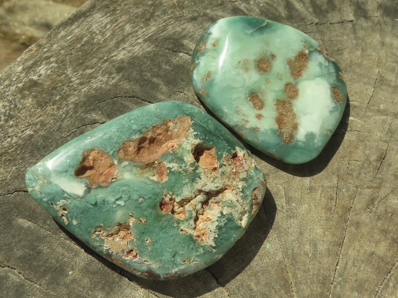 Polished Rare Green Chrysoprase / Chrome Chalcedony / Mtorolite Free Forms  x 12 From Zimbabwe - TopRock
