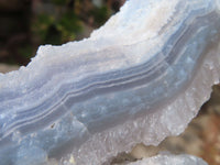 Natural Etched Blue Chalcedony Specimens  x 2 From Nsanje, Malawi - Toprock Gemstones and Minerals 