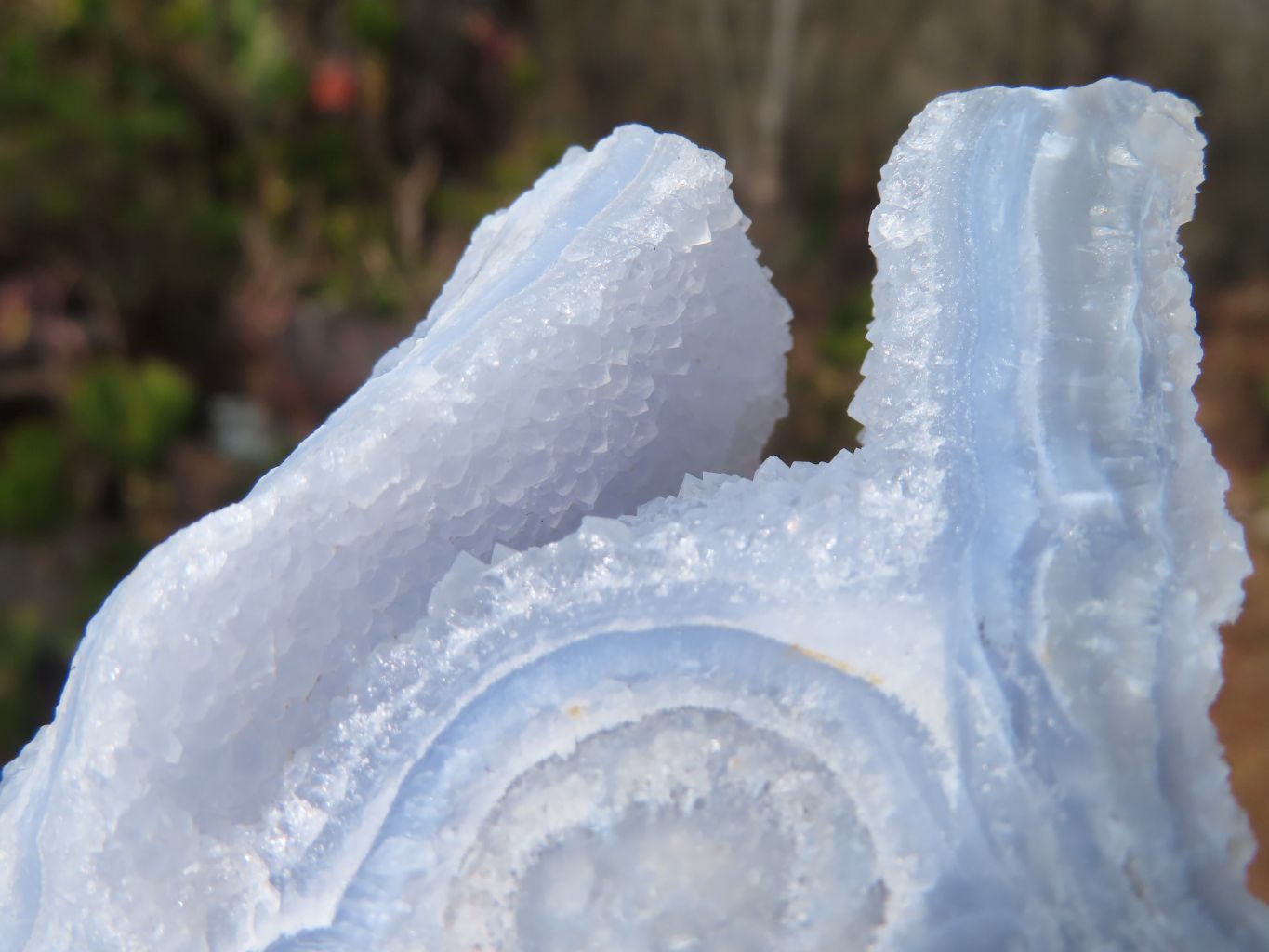 Natural Etched Blue Chalcedony Specimens  x 2 From Nsanje, Malawi - Toprock Gemstones and Minerals 