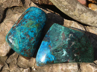 Polished Blue Shattuckite Free Forms  x 6 From Kaokoveld, Namibia - Toprock Gemstones and Minerals 