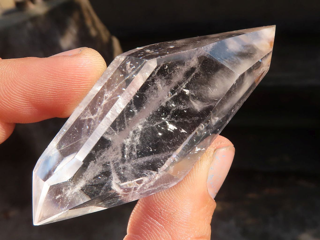 Polished Semi Optic Double Terminated Quartz Points x 12 From Madagascar - Toprock Gemstones and Minerals 