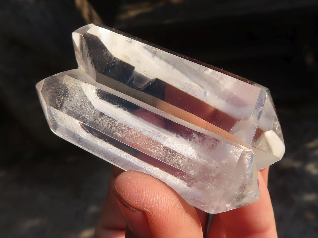 Polished Semi Optic Double Terminated Quartz Points x 12 From Madagascar - Toprock Gemstones and Minerals 