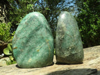 Polished Green Fuchsite Quartz Standing Free Forms  x 2 From Madagascar - TopRock