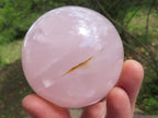 Polished Pink Rose Quartz Spheres With Asterisms In Some  x 3 From Madagascar - TopRock