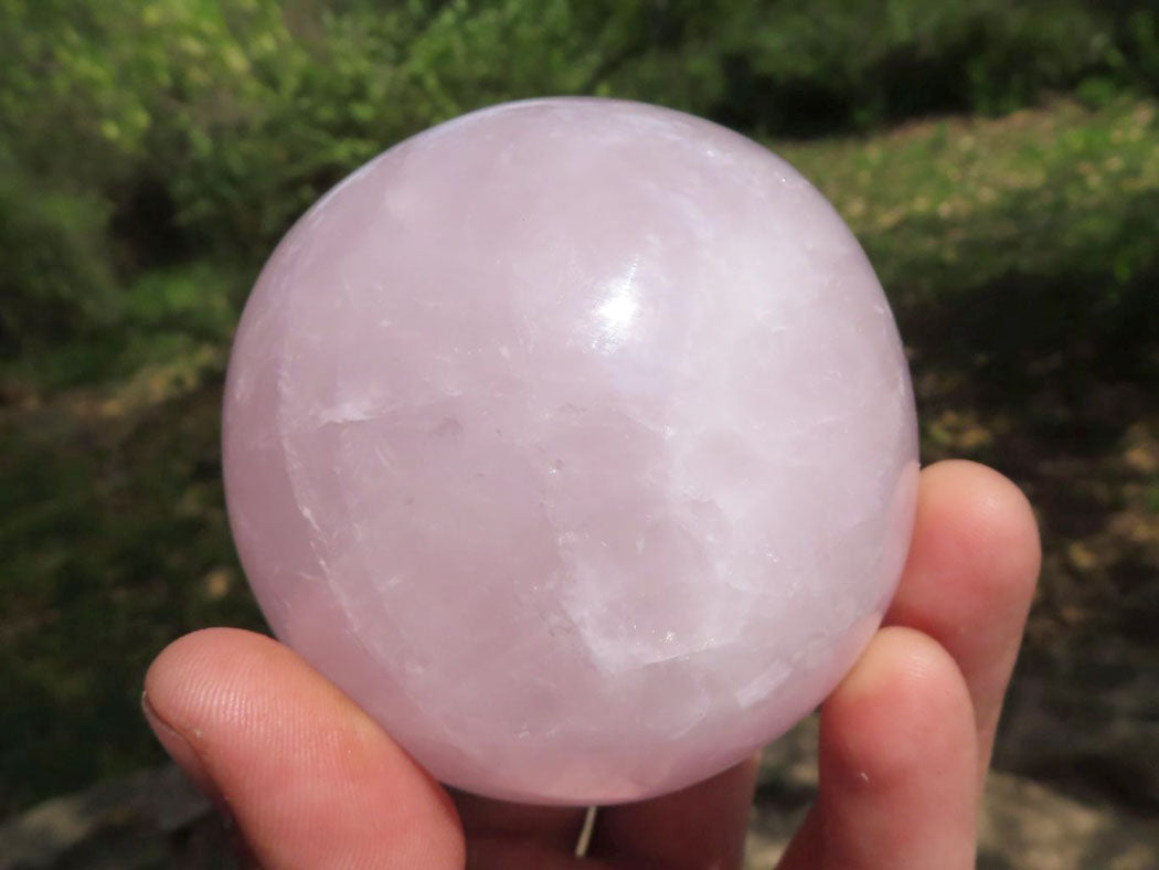 Polished Pink Rose Quartz Spheres With Asterisms In Some  x 3 From Madagascar - TopRock