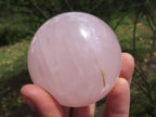 Polished Pink Rose Quartz Spheres With Asterisms In Some  x 3 From Madagascar - TopRock