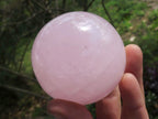 Polished Pink Rose Quartz Spheres With Asterisms In Some  x 3 From Madagascar - TopRock