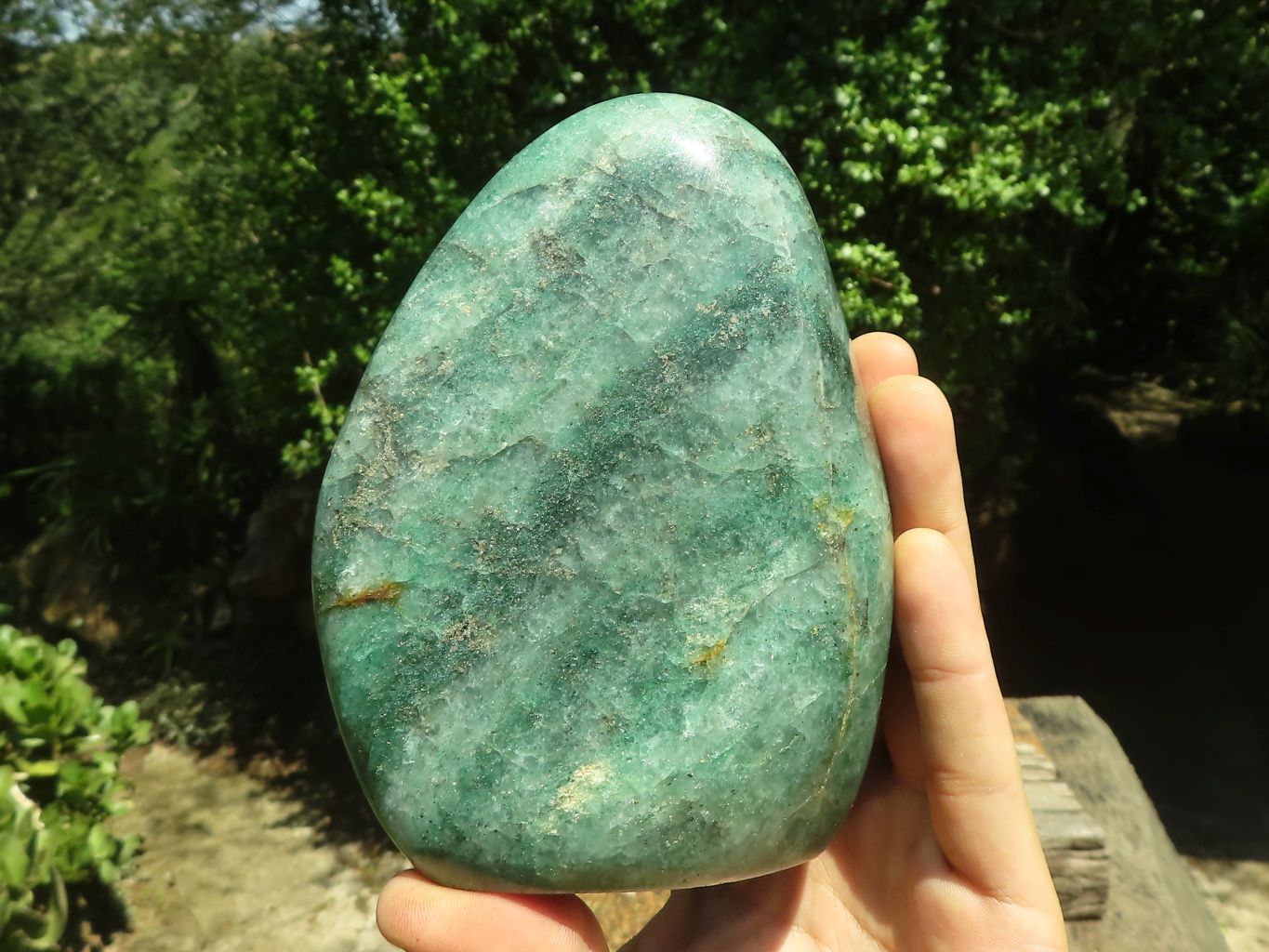 Polished Green Fuchsite Quartz Standing Free Forms  x 2 From Madagascar - TopRock