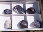 Polished Stunning Specular Purple Lepidolite with White Contrasting Colours Free Forms x 6 From Zimbabwe - TopRock