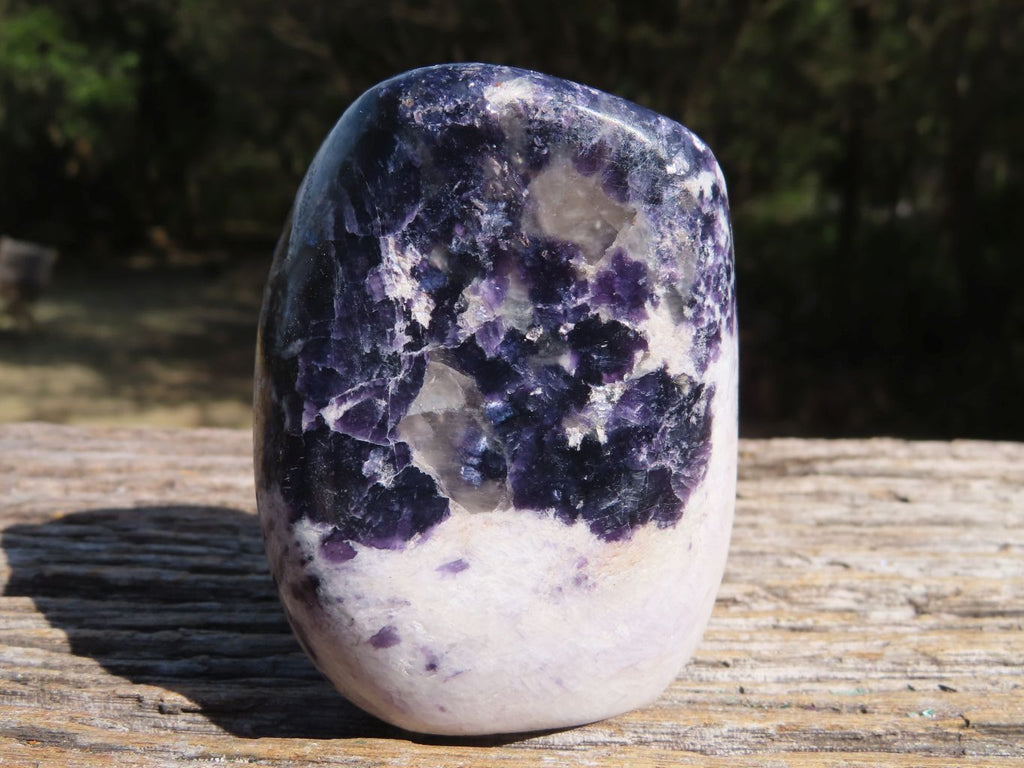 Polished Stunning Specular Purple Lepidolite with White Contrasting Colours Free Forms x 6 From Zimbabwe - TopRock