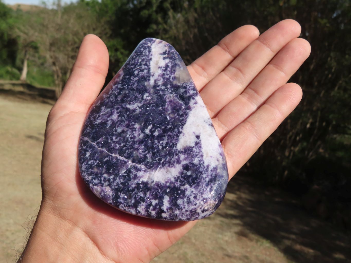 Polished Stunning Specular Purple Lepidolite with White Contrasting Colours Free Forms x 6 From Zimbabwe - TopRock