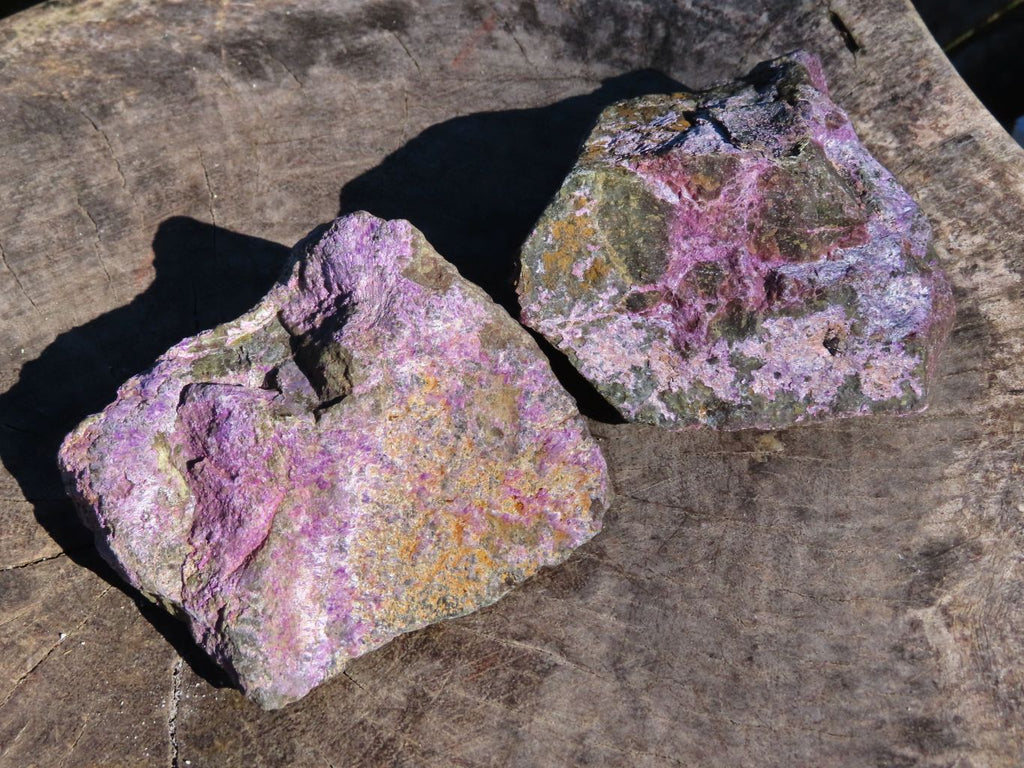 Natural Rare Stichtite & Green Serpentine Specimens x 6 From Barberton, South Africa - TopRock