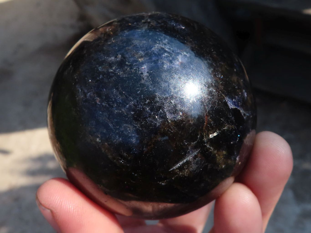 Polished Rare Iolite Spheres x 3 From Ambatofinandrahana, Madagascar - Toprock Gemstones and Minerals 