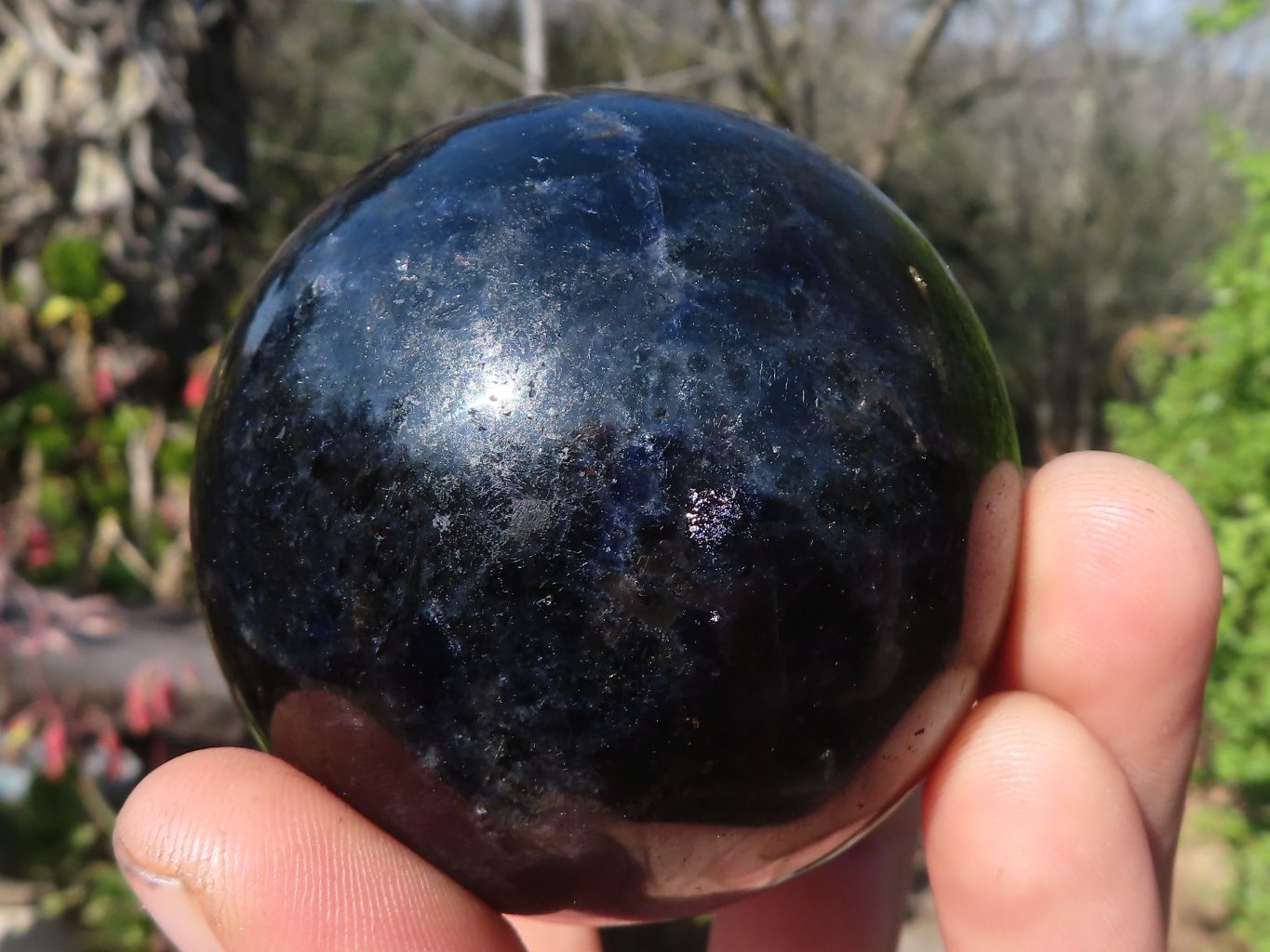 Polished Rare Iolite Spheres x 3 From Ambatofinandrahana, Madagascar - Toprock Gemstones and Minerals 