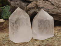 Polished Clear Quartz Crystal Points x 6 From Madagascar - TopRock