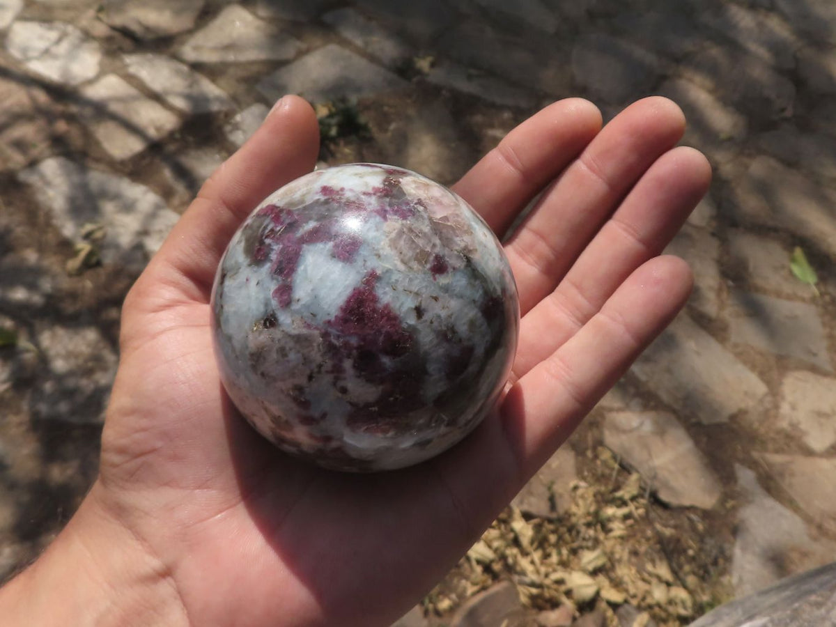 Polished Pink Rubellite Tourmaline Spheres  x 6 From Madagascar - TopRock