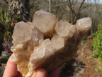 Natural Cascading Smokey Quartz Clusters x 3 From Luena, Congo - Toprock Gemstones and Minerals 
