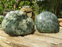 Polished Green Emerald Matrix Free Forms x 2 From Zimbabwe - Toprock Gemstones and Minerals 