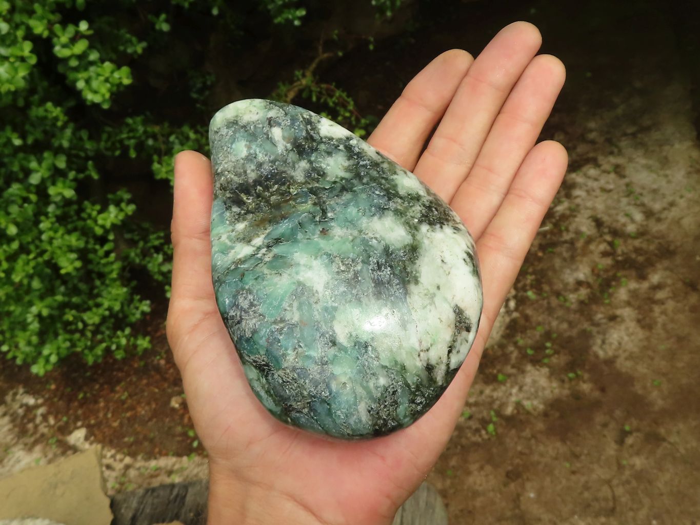 Polished Green Emerald Matrix Free Forms x 2 From Zimbabwe - Toprock Gemstones and Minerals 