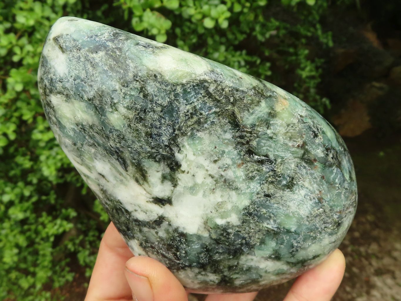 Polished Green Emerald Matrix Free Forms x 2 From Zimbabwe - Toprock Gemstones and Minerals 