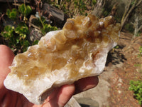 Natural Limonite Quartz Clusters x 4 From Solwezi, Zambia - Toprock Gemstones and Minerals 