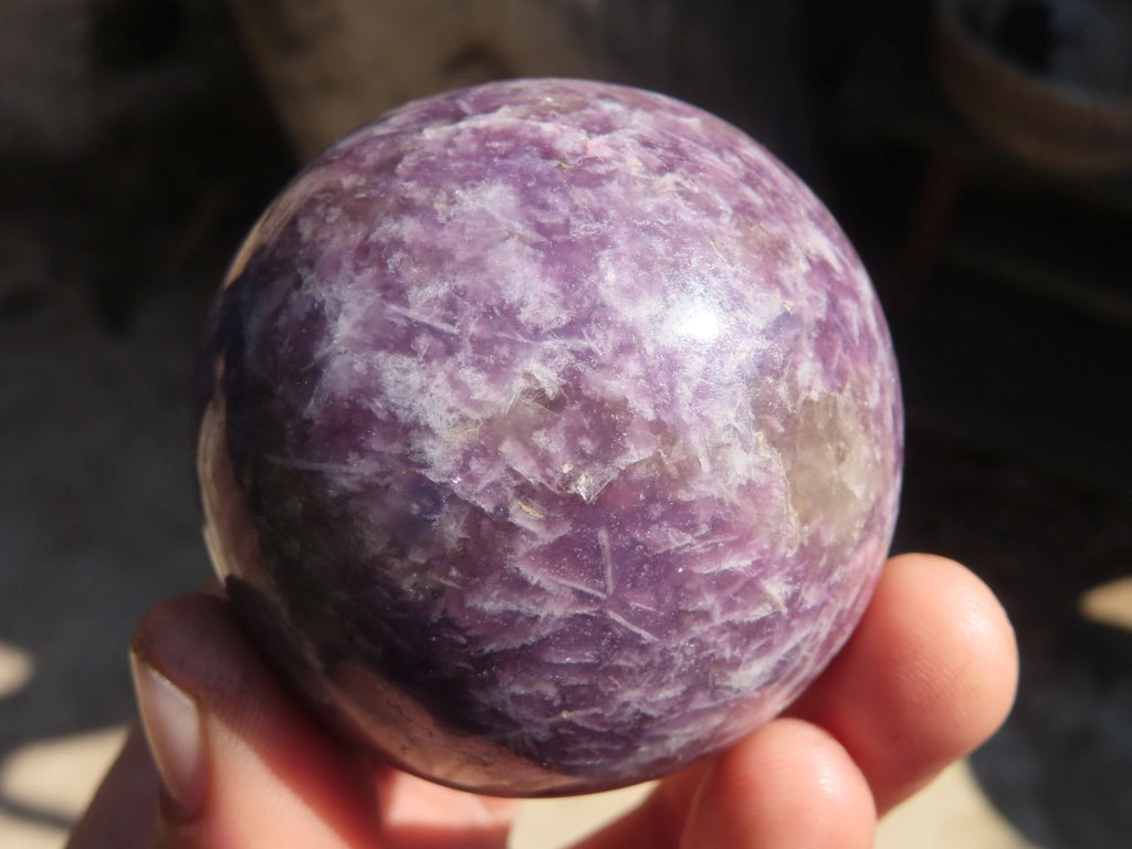 Polished Purple Lepidolite Spheres  x 4 From Madagascar - Toprock Gemstones and Minerals 