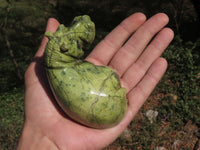 Polished Trio Of Leopard Stone & Verdite Hippo Carvings  x 3 From Zimbabwe - TopRock