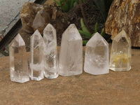 Polished Clear Quartz Crystal Points x 6 From Madagascar - TopRock