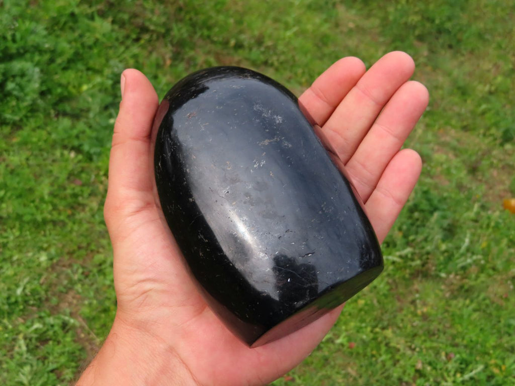 Polished Black Tourmaline Standing Free Form x 1 From Madagascar - TopRock