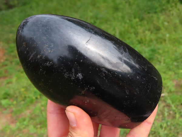 Polished Black Tourmaline Standing Free Form x 1 From Madagascar - TopRock