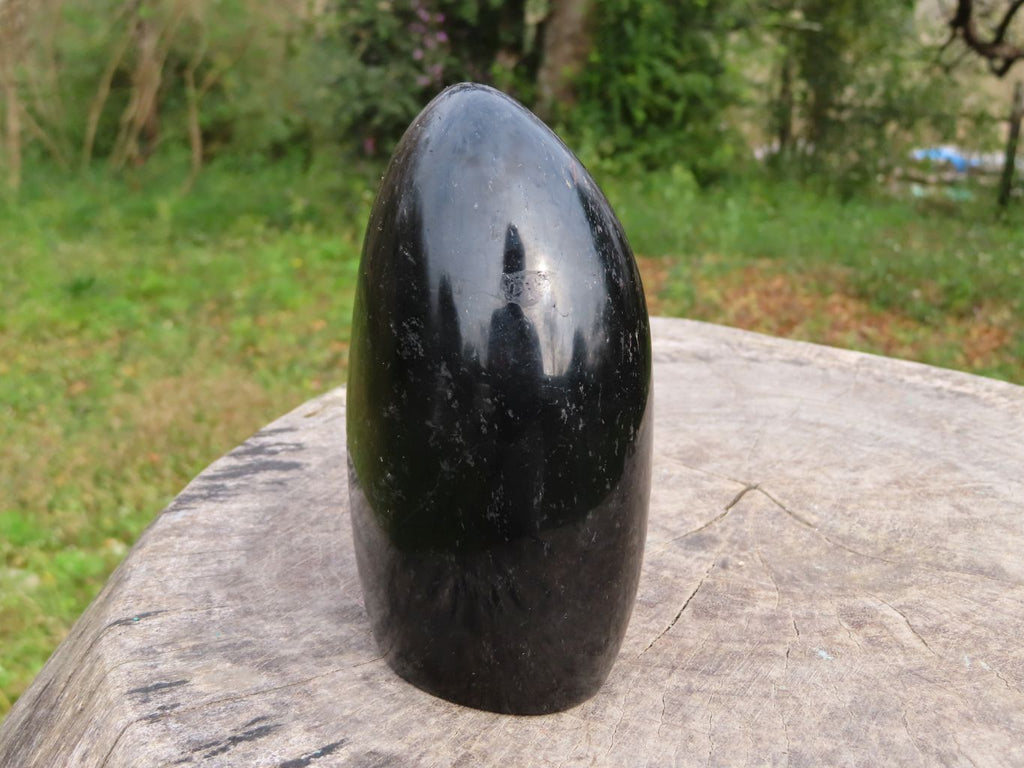 Polished Black Tourmaline Standing Free Form x 1 From Madagascar - TopRock