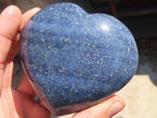 Polished Blue Lazulite Hearts  x 6 From Madagascar - Toprock Gemstones and Minerals 