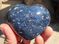 Polished Blue Lazulite Hearts  x 6 From Madagascar - Toprock Gemstones and Minerals 