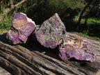 Natural Rare Metallic Purpurite Cobbed Specimens  x 3 From Namibia - TopRock