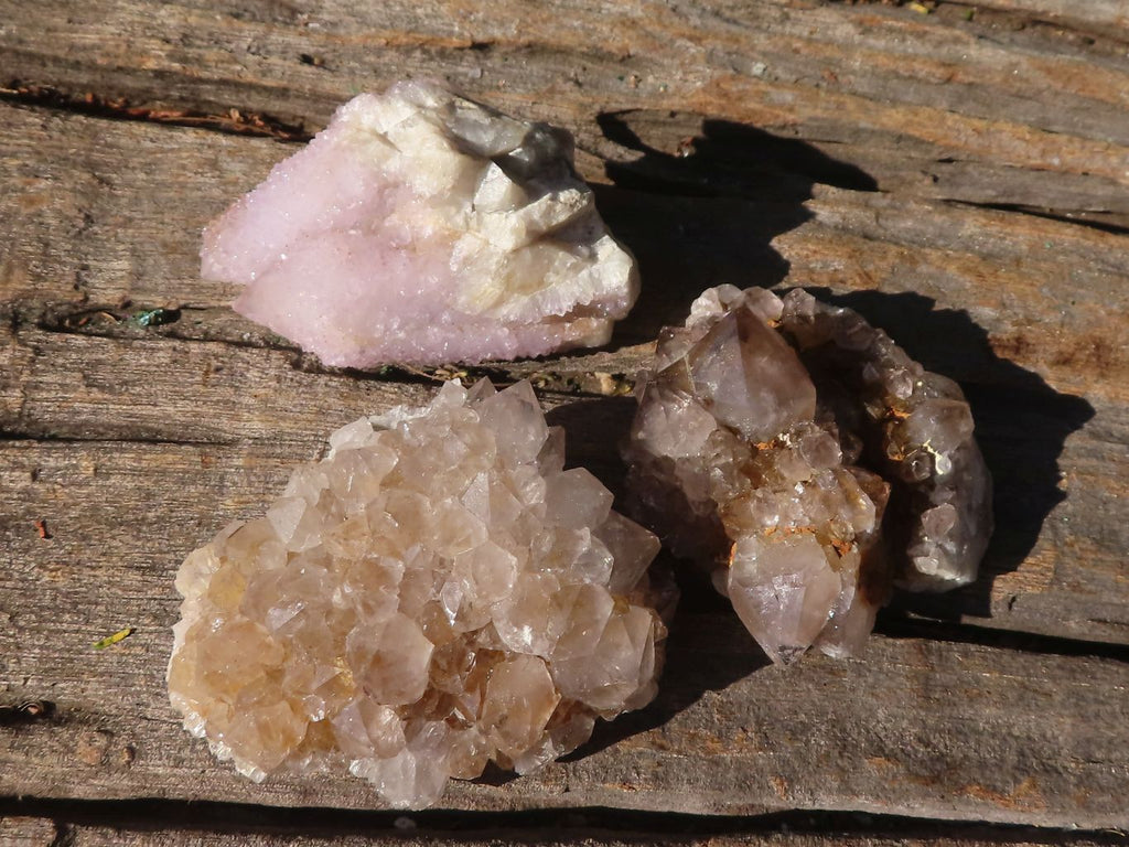Natural Small Spirit Quartz Clusters  x 35 From Boekenhouthoek, South Africa - TopRock
