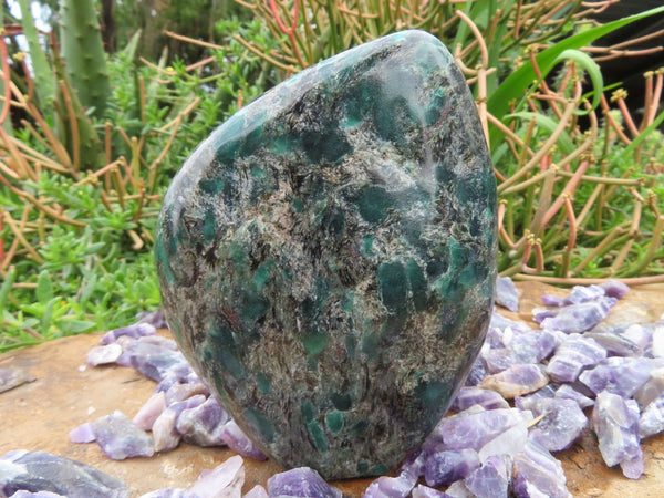 Polished Emeralds In Matrix Standing Free Forms x 2 From Sandawana, Zimbabwe - TopRock