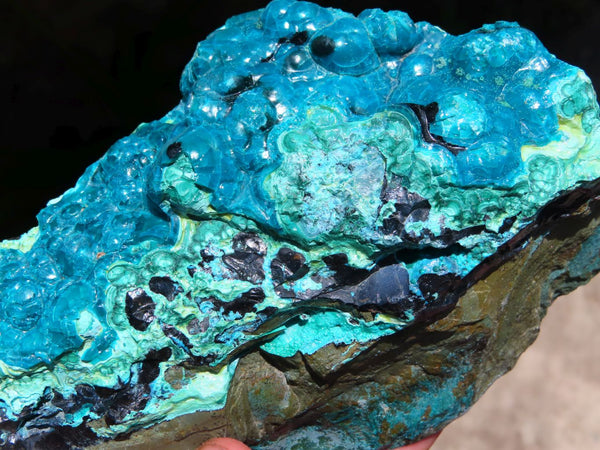 Natural Silica Chrysocolla Specimens x 3 From Congo - TopRock