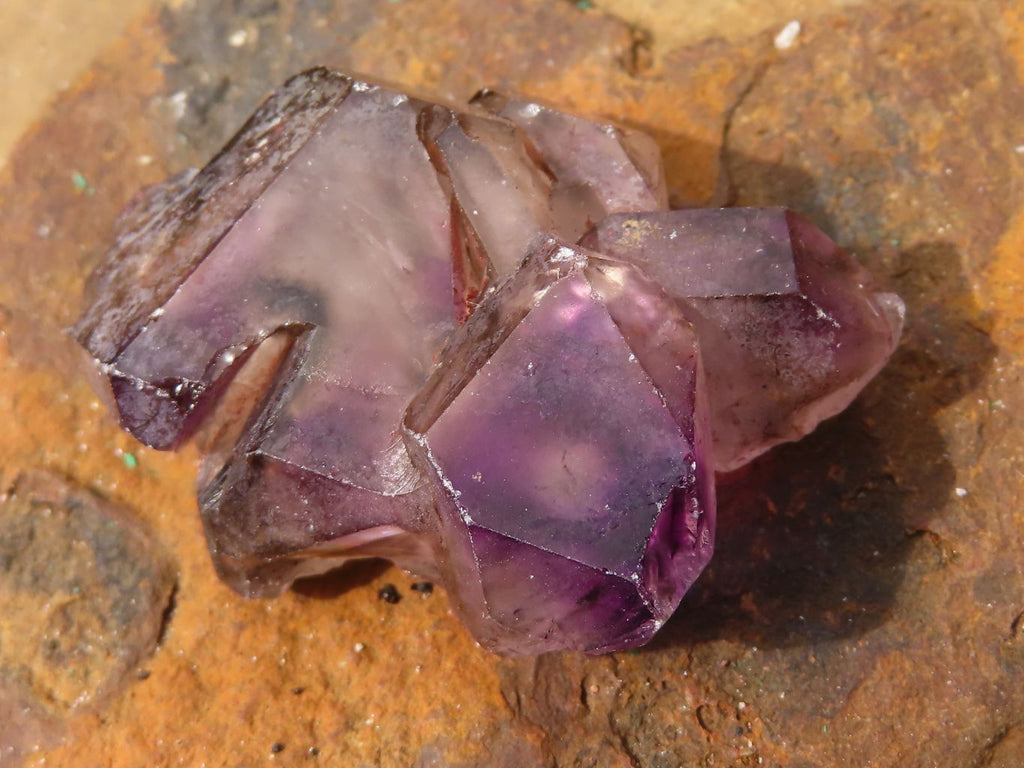 Natural Smokey Amethyst Window Quartz Crystals  x 20 From Chiredzi, Zimbabwe - Toprock Gemstones and Minerals 