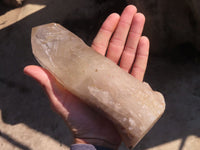 Natural Semi Polished Quartz Crystal Points x 2 From Angola