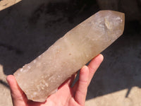 Natural Semi Polished Quartz Crystal Points x 2 From Angola