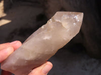 Natural Semi Polished Quartz Crystal Points x 2 From Angola