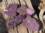 Polished  Metallic Purpurite Slices With Matte Finish x 4 From Erongo, Namibia - Toprock Gemstones and Minerals 