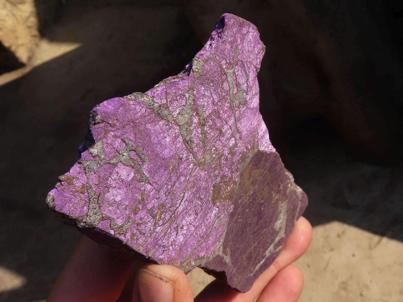 Polished  Metallic Purpurite Slices With Matte Finish x 4 From Erongo, Namibia - Toprock Gemstones and Minerals 