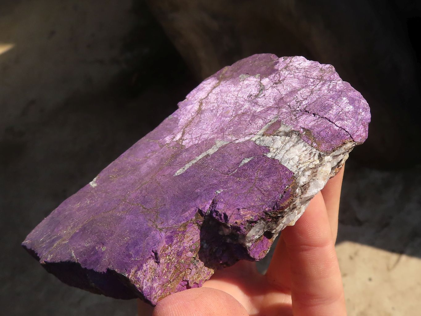 Polished  Metallic Purpurite Slices With Matte Finish x 4 From Erongo, Namibia - Toprock Gemstones and Minerals 