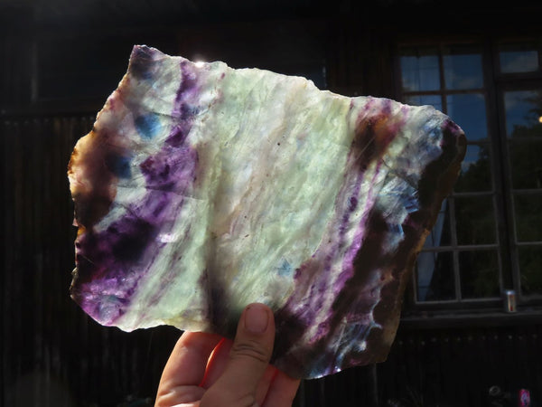 Polished Large Watermelon Fluorite Slice x 1 From Uis, Namibia - TopRock