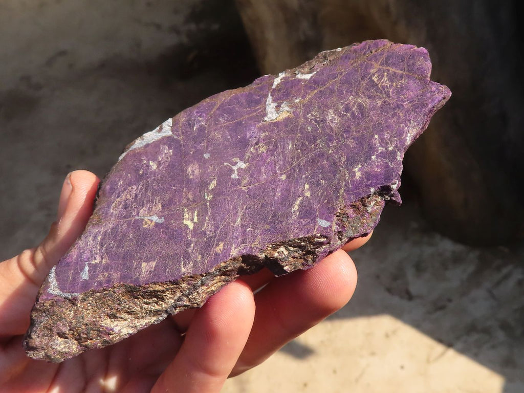 Polished  Metallic Purpurite Slices With Matte Finish x 4 From Erongo, Namibia - Toprock Gemstones and Minerals 