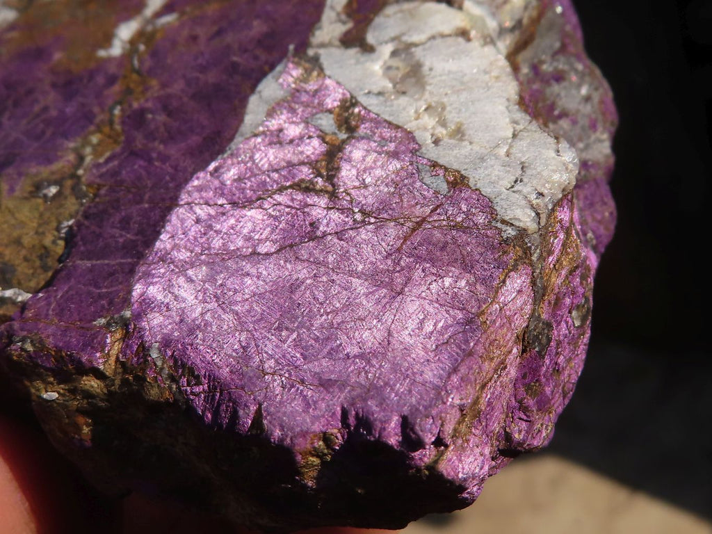 Polished  Metallic Purpurite Slices With Matte Finish x 4 From Erongo, Namibia - Toprock Gemstones and Minerals 