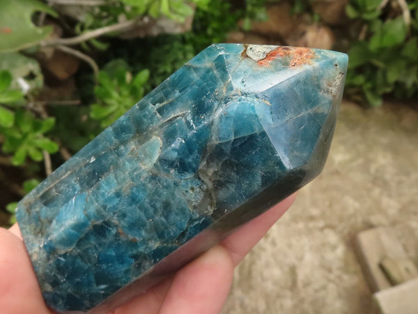 Polished Stone Sealed Blue Apatite Points  x 6 From Madagascar - TopRock